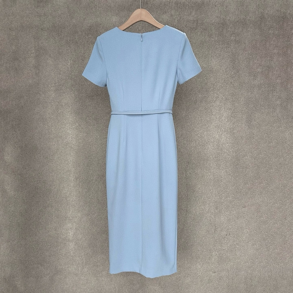 Self-Portrait Blue Crepe Button Midi Dress - Picture 14 of 14